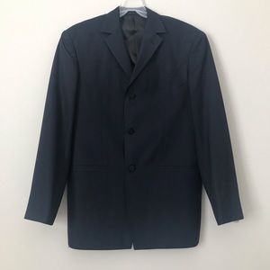 Giorgio Armani Blazer Mens Size 56 Wool and Polyester Dark Blue